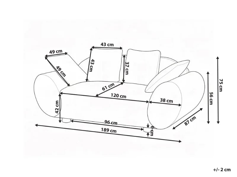 Amélie Sofa - Natural wood.