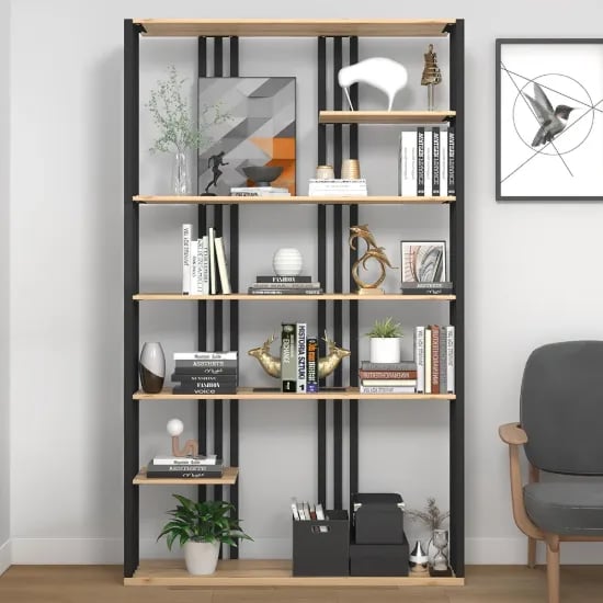 صورة خزانة كتب باولو مع  أرفف - خشب طبيعى