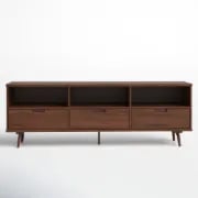 Cavaro – TV Stand with Triple Drawer Storage Design – Natural Wood