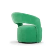 Picture of Patchie Patchwork Accent Chair – Soft Upholstery with Natural Wood Base