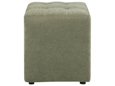 Nuvy Square Ottoman – Minimal Tufted Design with Natural Wood Frame