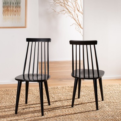 Biry Solid Wood Slat Back Arm Chair