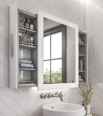 مرايا مضيئة بوحدات تخزين خلفية متحركة