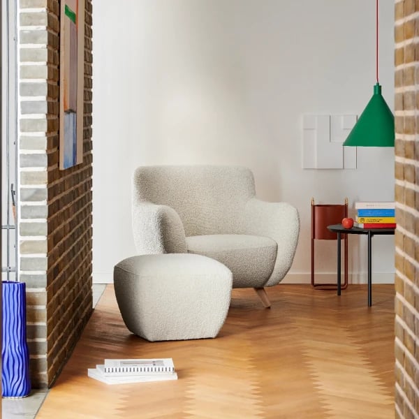 Picture of Luvia Compact Accent Chair – Natural Wood with Soft Curves