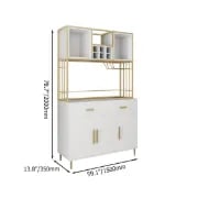 Aurelia Modern Bar Cabinet – Natural Wood Storage with Gold Accents