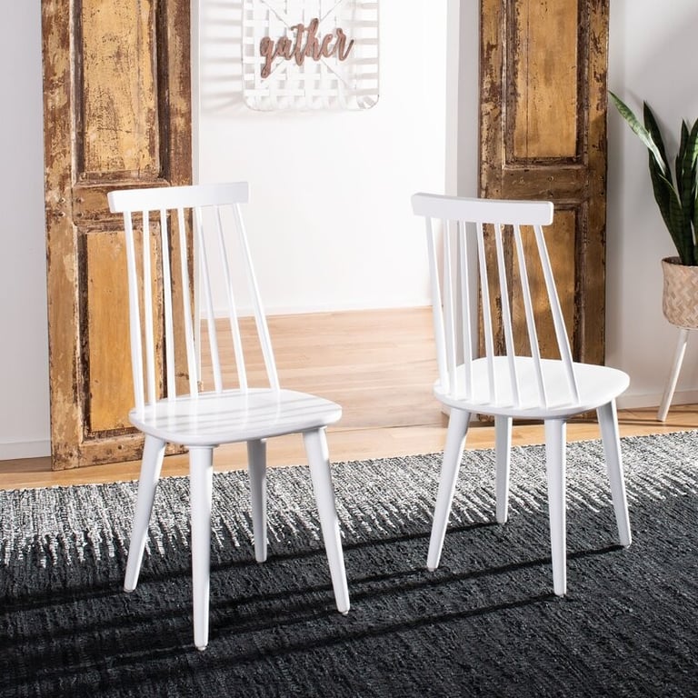 Biry Solid Wood Slat Back Arm Chair