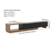 Mauro Media Set in Natural Wood & Black