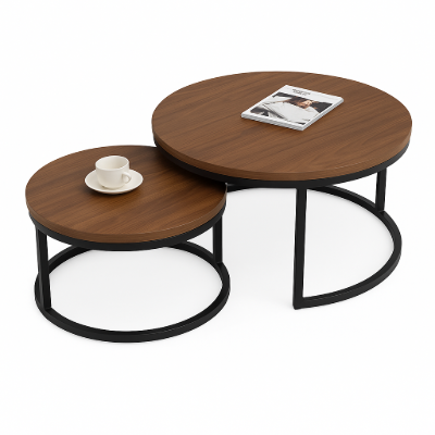 Picture of Fero Modern Natural Wood Coffee Table - 2 pieces