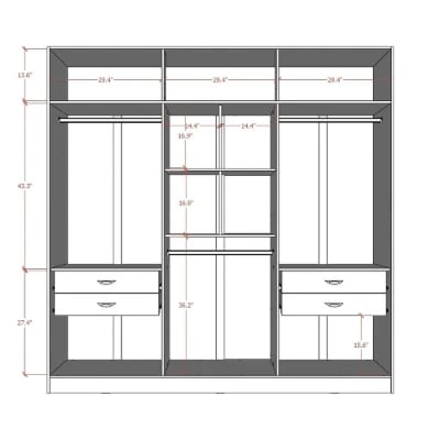 Picture of Manchin Elegant 6-Door Wardrobe