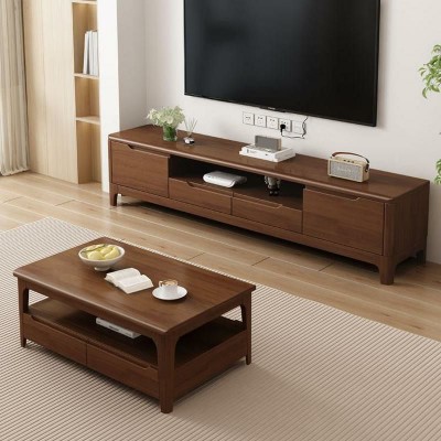 Picture of Almora TV Unit – NaturalWood with Drawers & Scandinavian Style