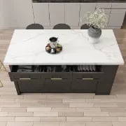 Grata Kitchen Island with Storage