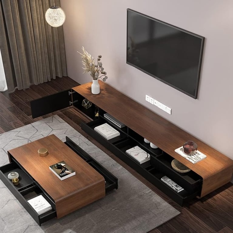 Picture of Ventro  TV Unit – Natural Wood with Ample Storage