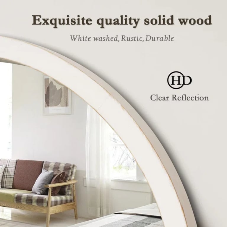Eberlein Round Wood Wall Mirror