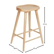 Picture of Rixo Backless Natural Wood Counter Chair