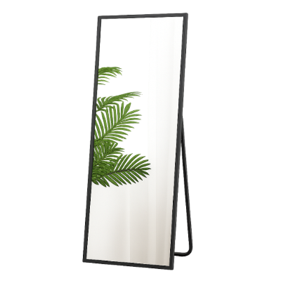 صورة ميتاليا مرآة ستاند كاملة الطول ذات إطار معدني