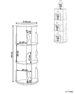 Bambou Kids Natural wood  Rotating Storage Shelf.