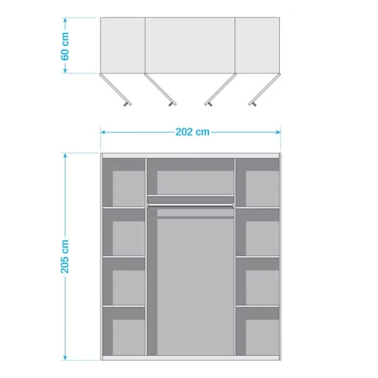 Picture of Landvetter door wardrobe with Mirror