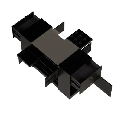 صورة لُونارا – خزانة تخزين من خشب الجوز الطبيعي بـ 3 أدراج