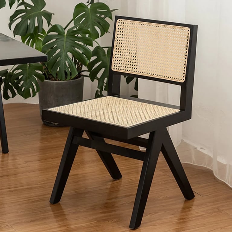 Picture of Rivo Black Wood & Cane Dining Chair