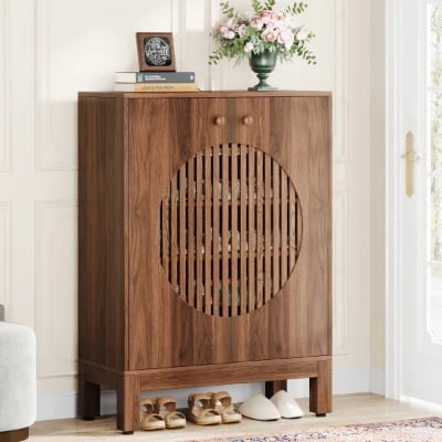 Cirvelle - Modern Natural Wood Shoe Cabinet