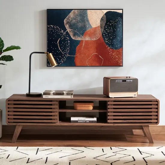 Picture of Valera Modern TV Stand with Practical Design – Natural Wood