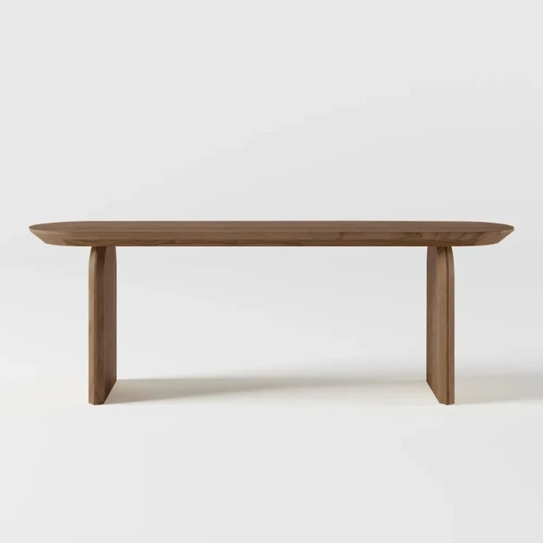 Picture of Nero Natural  Wood Dining Bench – Durable Elegance