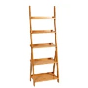 Nova – Natural Wood Ladder Shelf with 5 Tiers