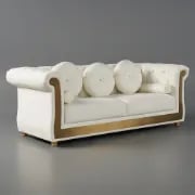 صورة أريكة ديلورا لوكس هارموني – بيضاء بلمسات ذهبية