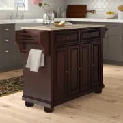 Talya Wide Rolling Kitchen Island