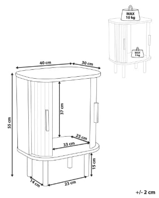 Picture of Camille Natural wood-Side Table.