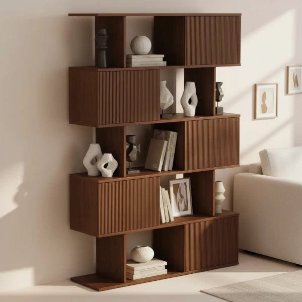 Ravine – Natural Wood Display Shelf with Modern Design