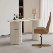 Picture of Hetachi – Natural Wood Office Desk with Double Pedestal