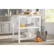 Moppi Solid Wood kitchen Island With Shelves