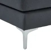 صورة مودين كنبة ركنية على شكل حرف الـ – بقاعدة من الخشب الطبيعي