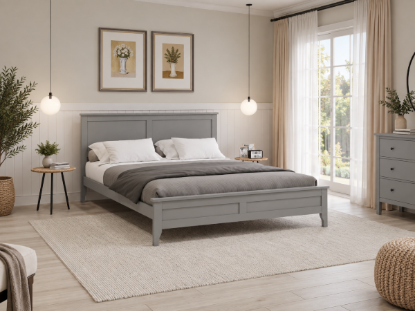 Picture of Harper Natural Wood King Bed – Modern Finish