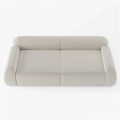 Picture of Lunea Cloud Sofa – Modular 3-Seater with Natural Wood Base