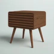 Picture of Birilian Natural Wood Side table - One drawer