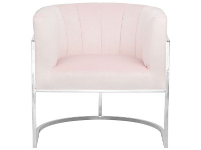 Picture of Arelia Modern Armchair – Natural Wood with Soft Fabric & Metal Legs