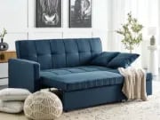 Mira Convertible Sofa Bed from natural wood – Modern Fabric Design with Clean Lines.