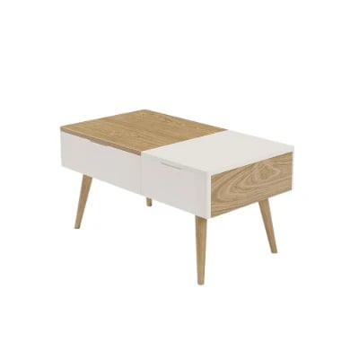 Picture of Mocito Lift-Top Coffee Table – Natural Wood with Storage Drawer