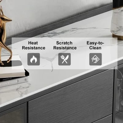 صورة لاكان بوفيه حديث خشب طبيعي