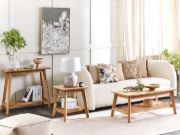 صورة لاڤا -طاولة قهوه خشب طبيعى مع رف