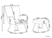 Picture of Montana Armchair Set – Natural Wood Armchair with Matching Footrest