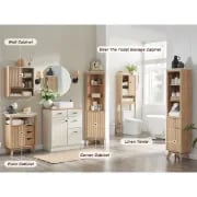 Picture of Bronze Natural wood Bathroom Cabinet