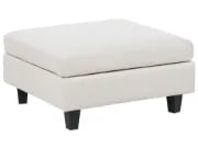 Nivra Square Ottoman – Padded Cushion Top with Wooden Legs