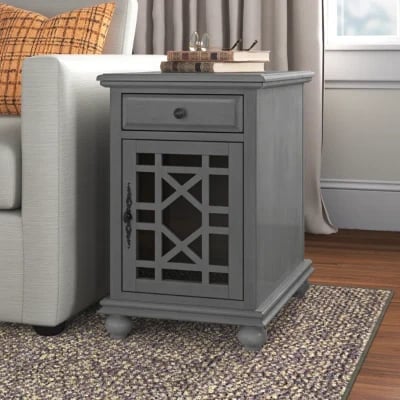 Picture of Ahmara Side table natural wood with storage