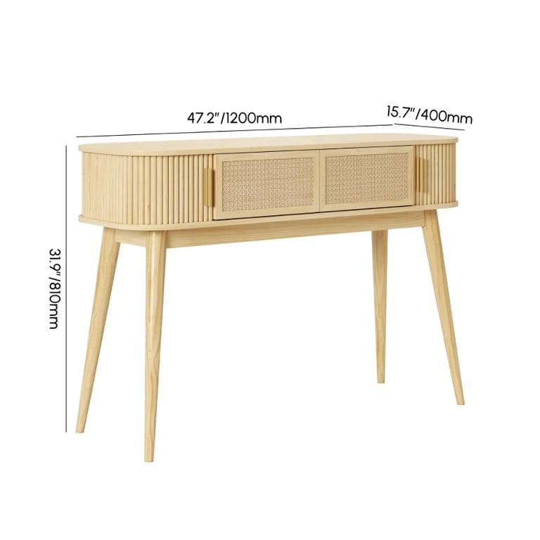 Elara Console Table – Natural Wood
