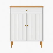 Picture of Dovas White & Brown Shoe Storage Cabinet