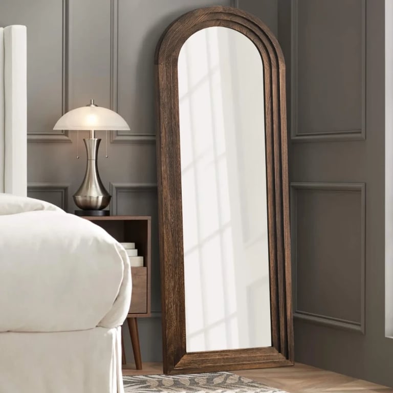 NeuType Solid Wood Full-Length Mirror for Living Room Bedroom