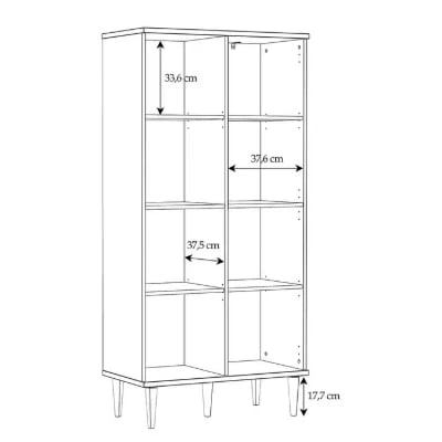 Picture of Roma Wardrobe Natural wood with Rattan